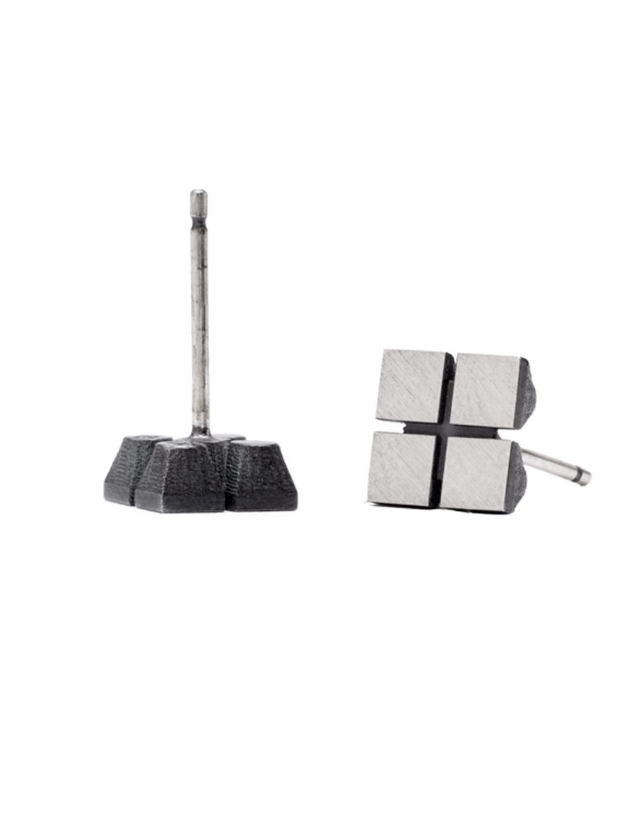 Four Square Stud Earrings