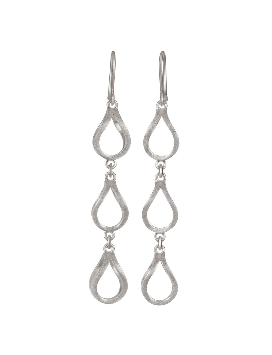 Illusions Trio Hook Earrings – Silver