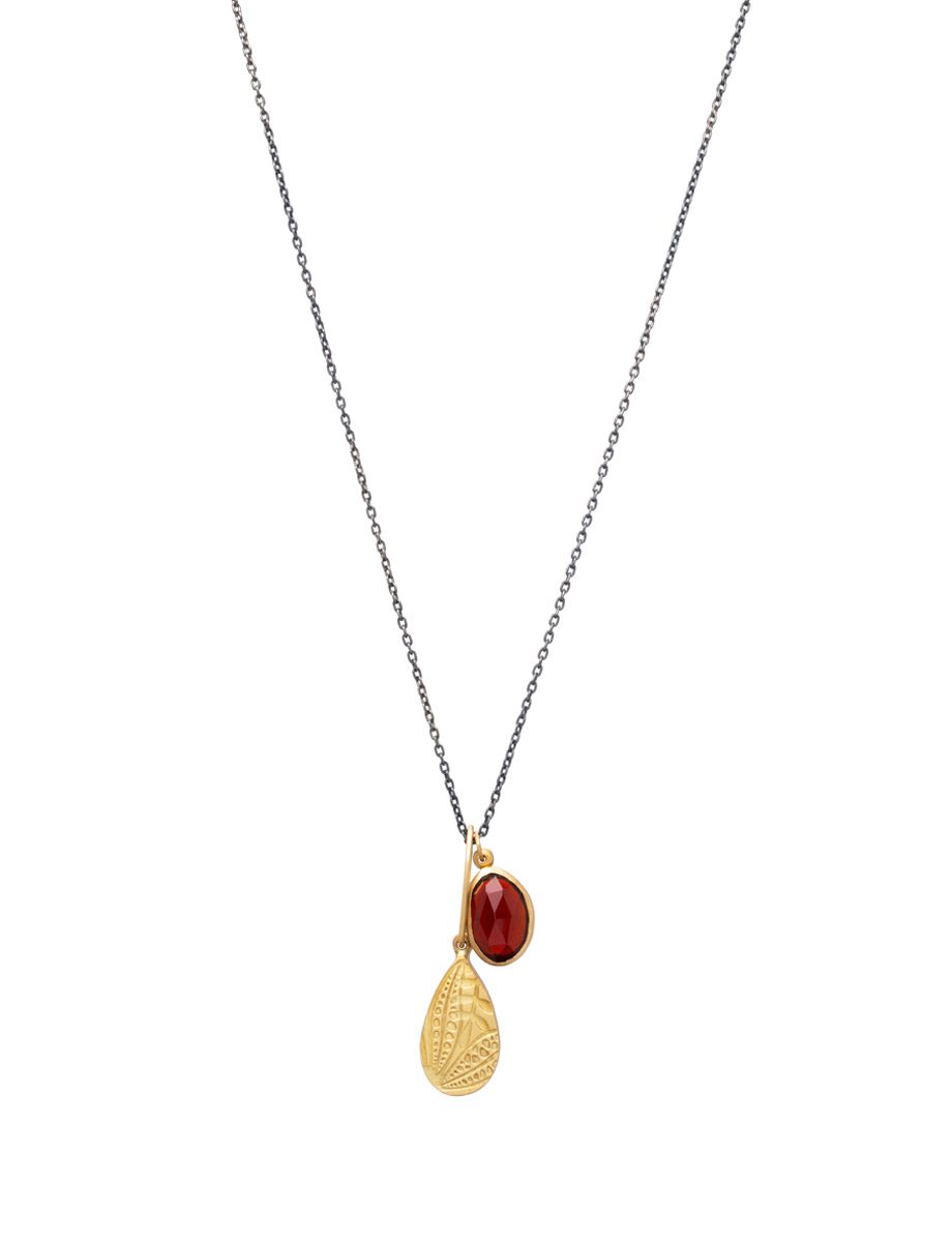 Noir Leaf Duo Necklace