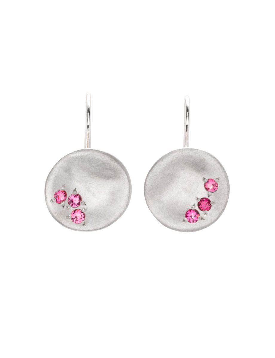 Posy Earrings – Silver & Sapphire