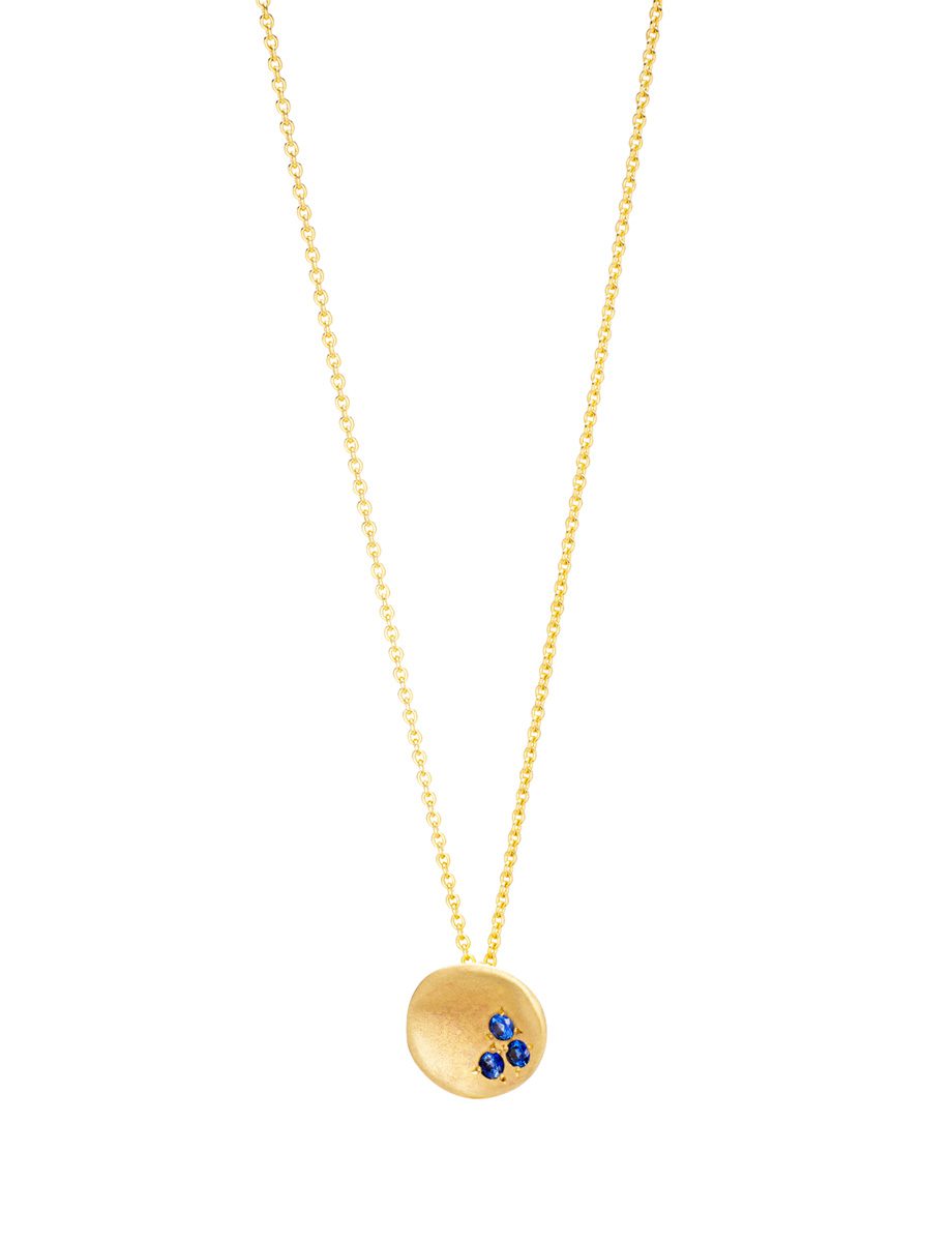 Posy Pendant Necklace – Yellow Gold & Sapphire