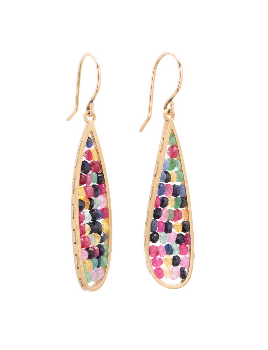 Short Twisted Teardrop Reef Earrings