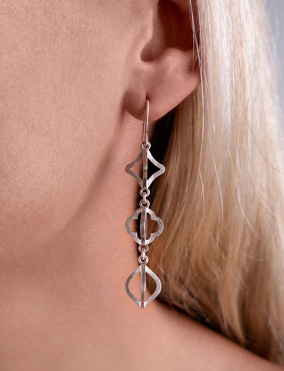 Trinity of Forms Hook Earrings