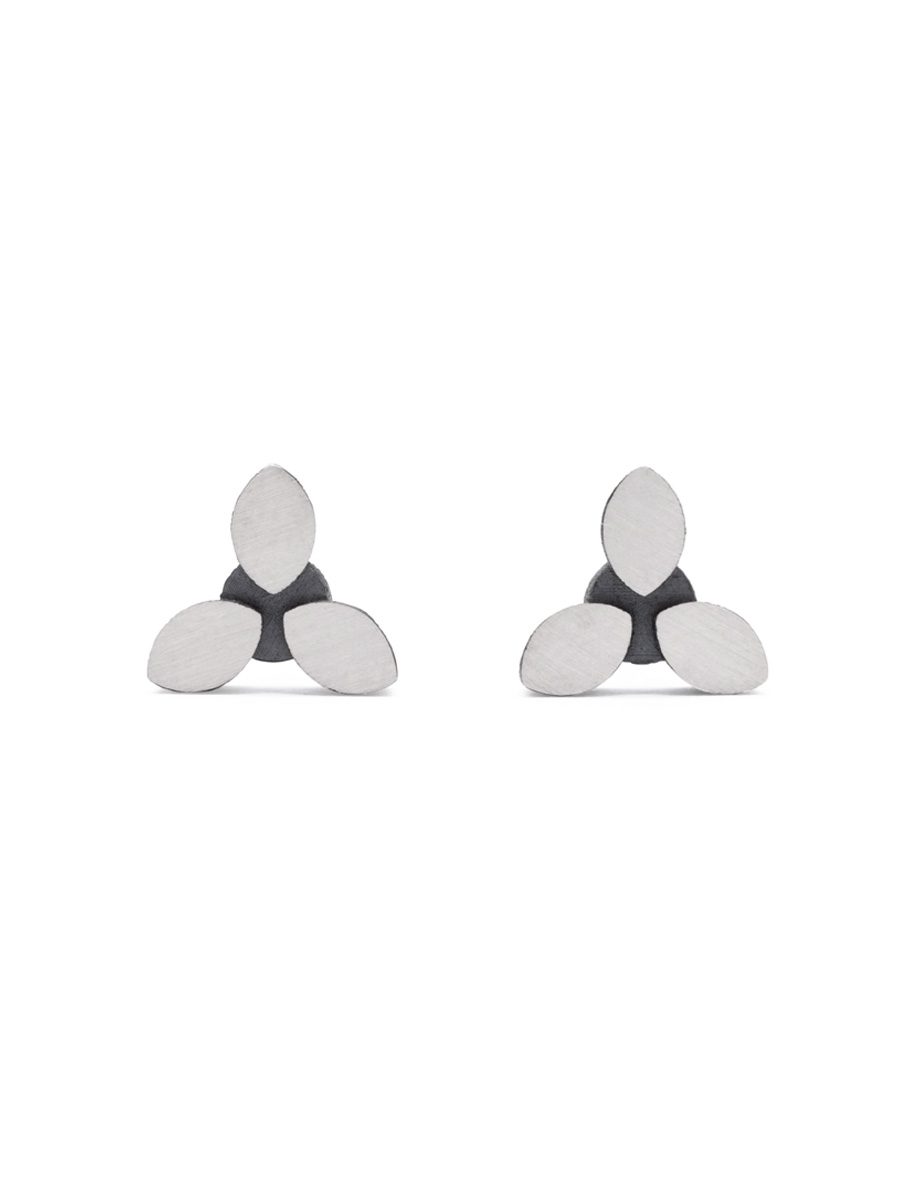Triple Leaf Stud Earrings