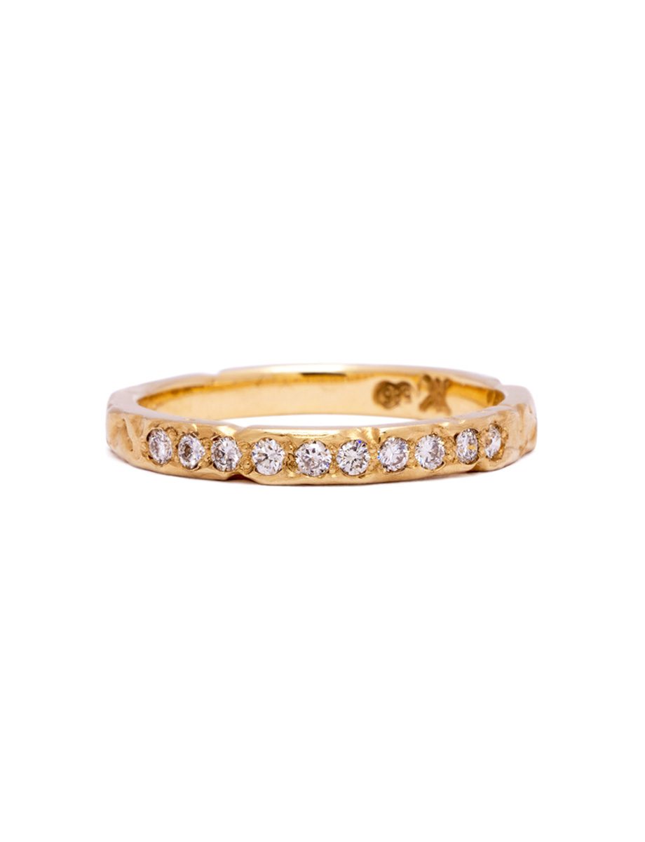 Earth Frequency Ring – Yellow Gold & Diamond