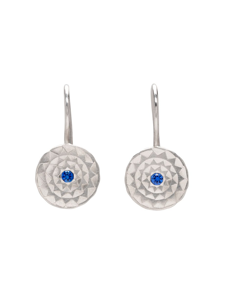 Fin Hook Earrings – Blue Sapphire