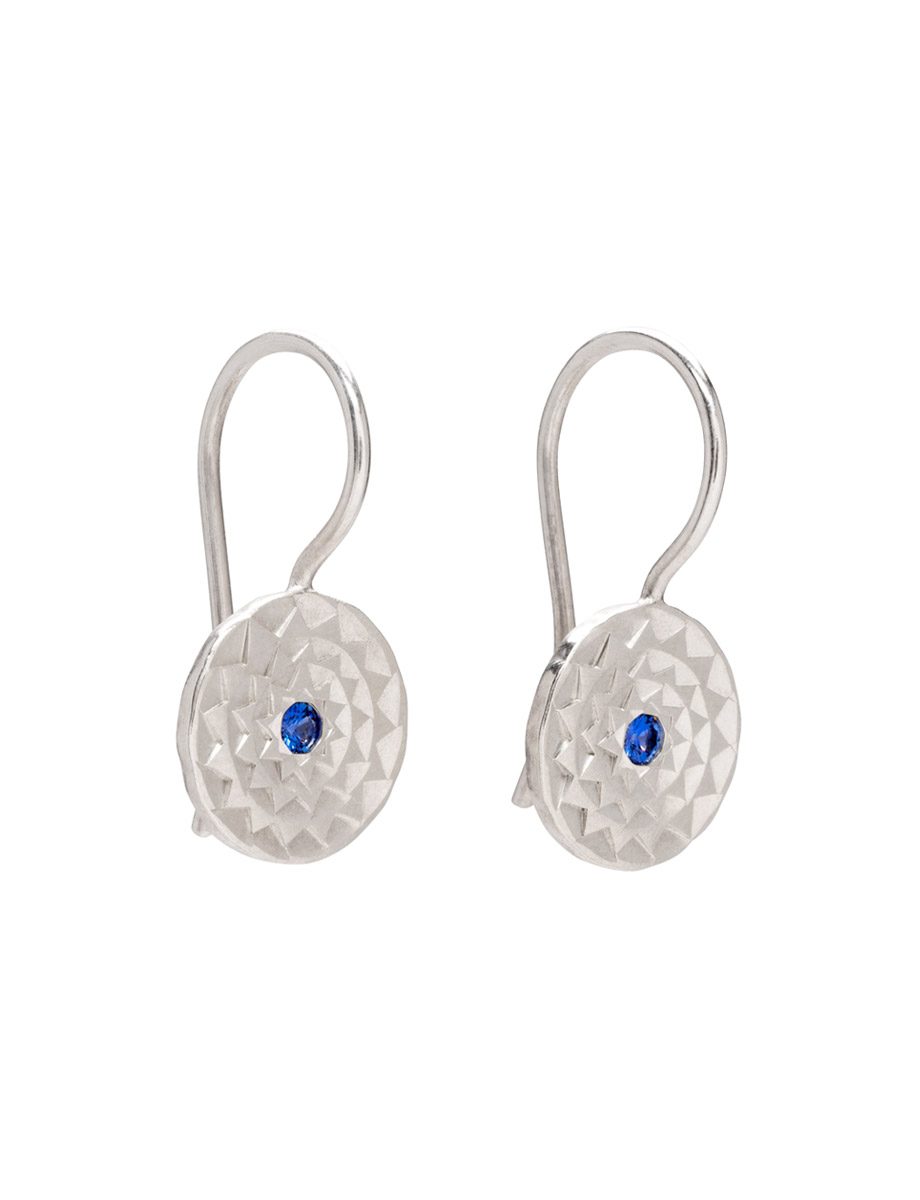 Fin Hook Earrings – Blue Sapphire