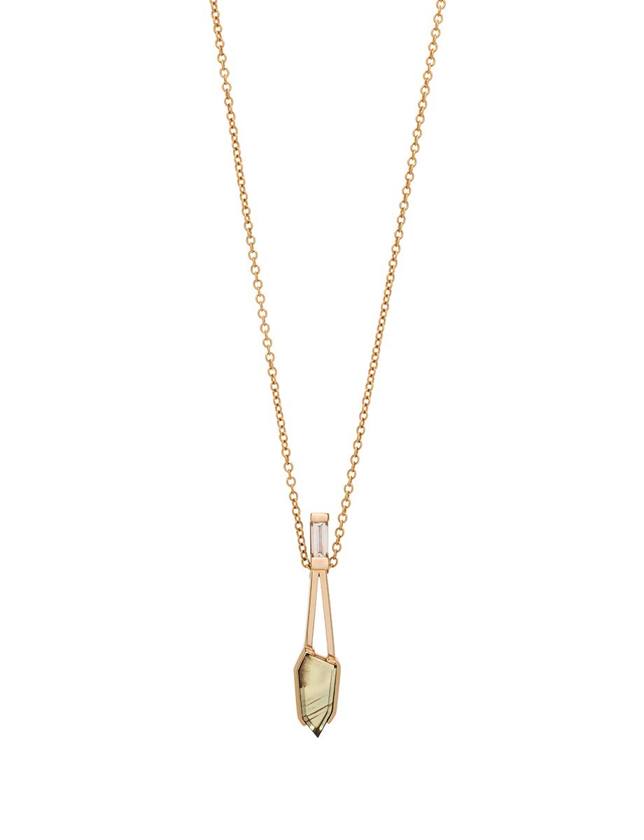 Agility Necklace – Yellow Gold, Sapphire & Diamond