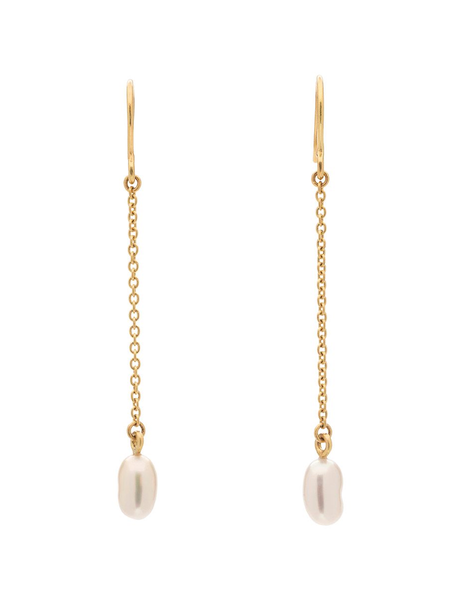 Chain Drop Pearl Earrings – South Sea Keshi Pearls