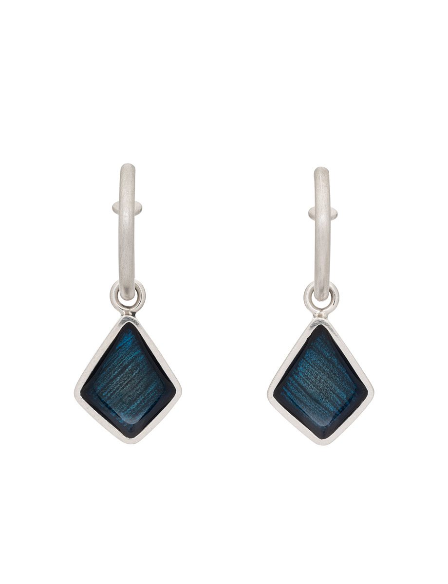 Diamond Shape Droplet Round Hoop Earrings