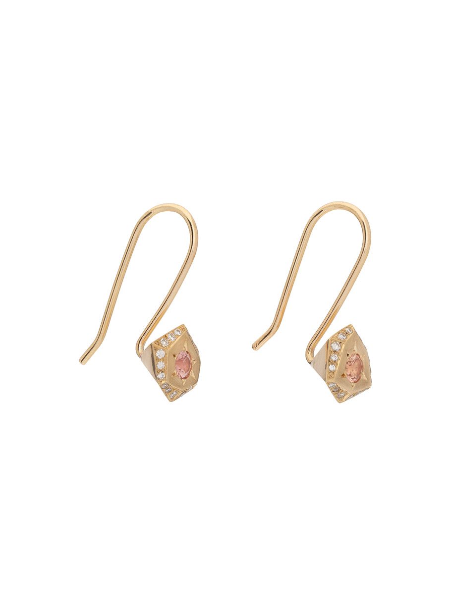 Scattered Light Earrings – Yellow Gold, Sapphire & Diamond