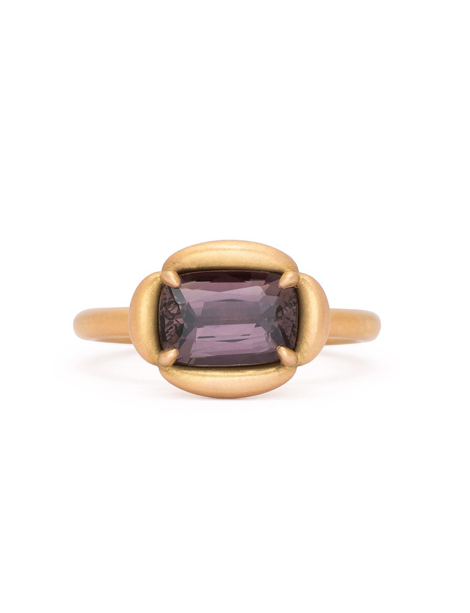 Codigo de Quatro Ring – Yellow Gold & Cinnamon Sapphire