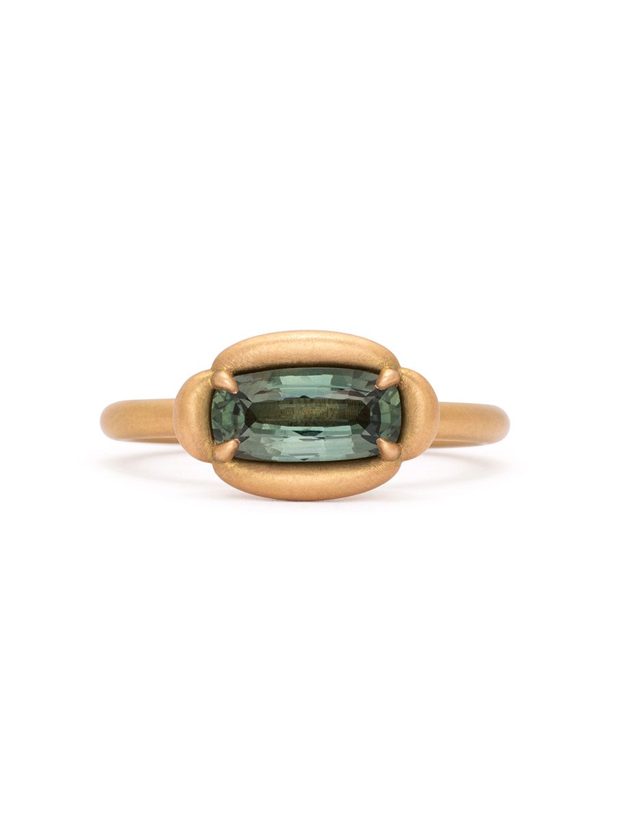 Codigo de Quatro Ring – Yellow Gold & Green Sapphire