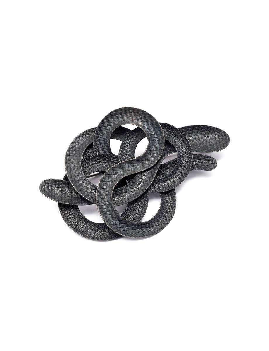 Cloud Brooch – Oxidised Sterling Silver