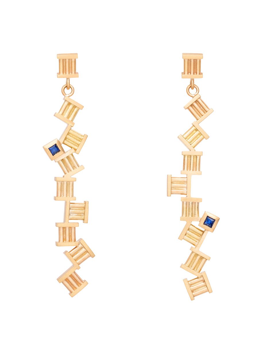 Corde Du Roi Earrings – Yellow Gold & Sapphire