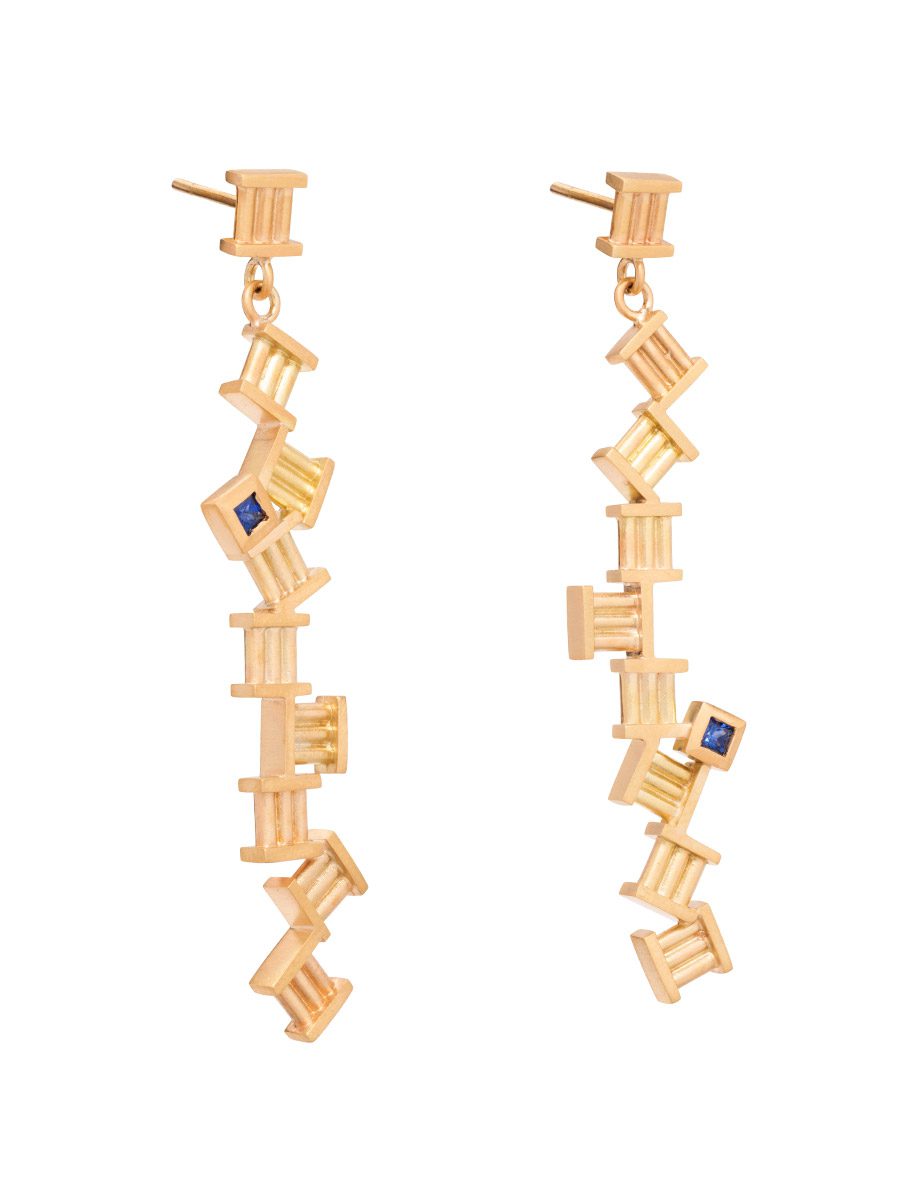 Corde Du Roi Earrings – Yellow Gold & Sapphire