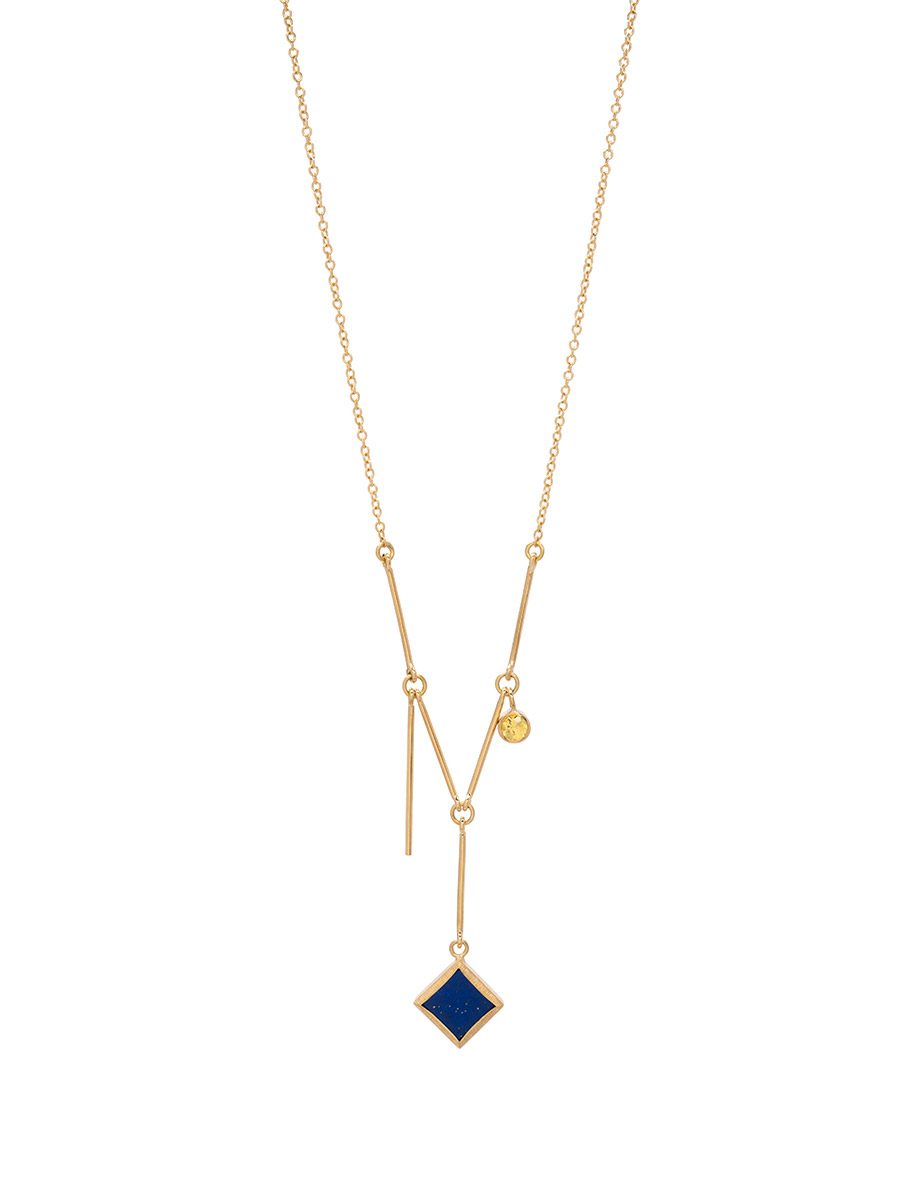 Ornamenting 1 Necklace – Yellow Gold & Lapis Lazuli