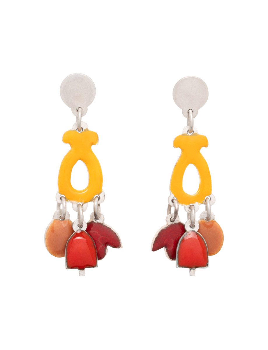 Summer Twilight Earrings – Silver & Enamel