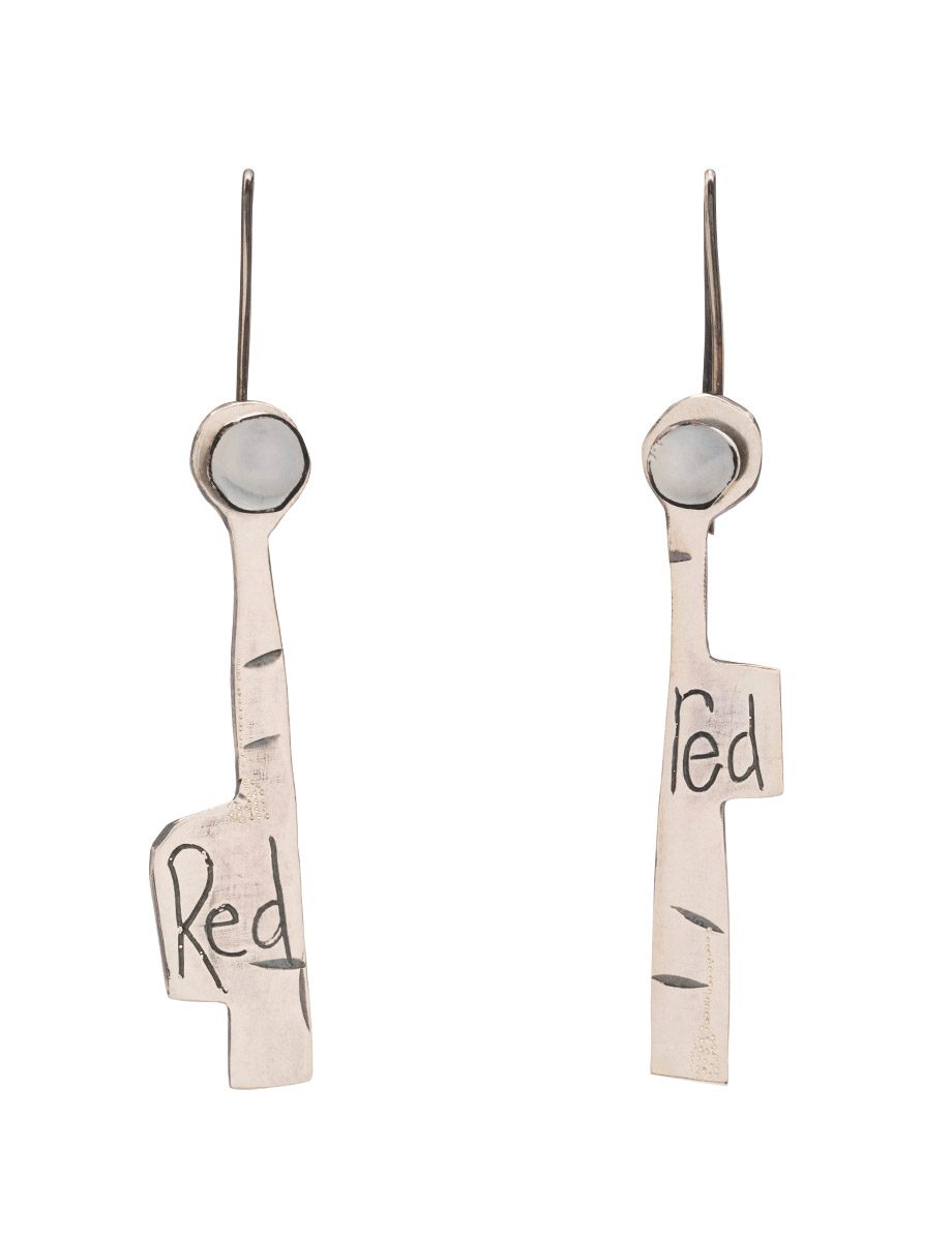 Red with a Full Stop Earrings