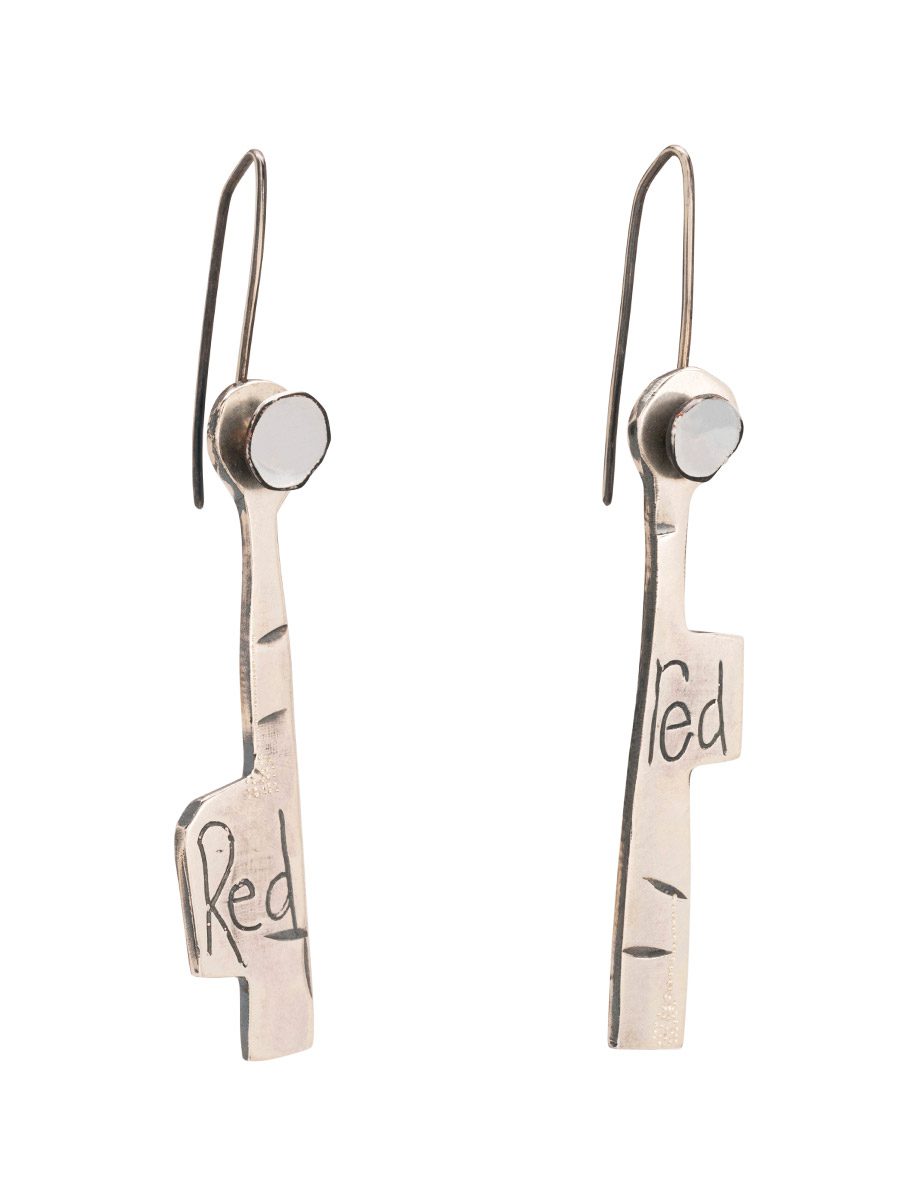 Red with a Full Stop Earrings