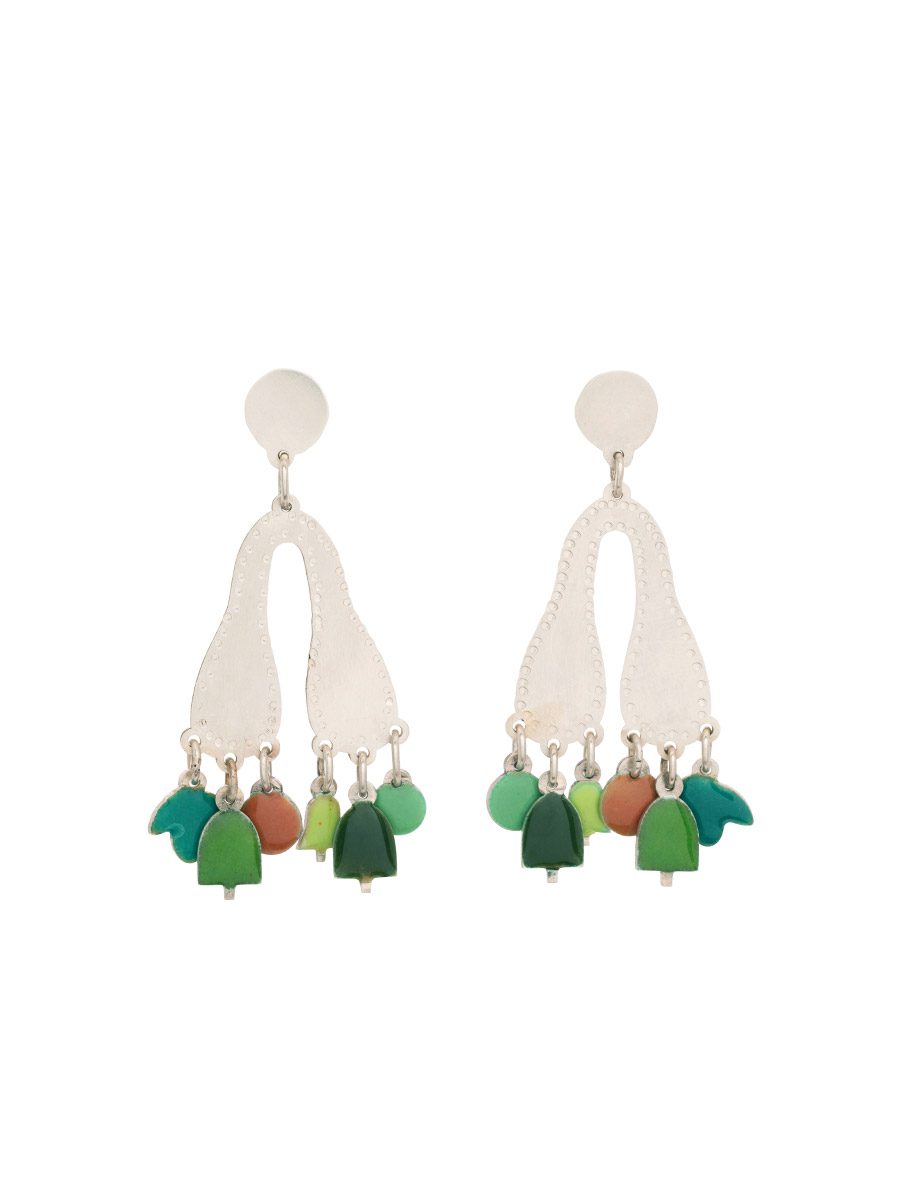 The First Kiss of Spring Earrings – Silver & Enamel