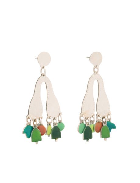 The First Kiss of Spring Earrings – Silver & Enamel