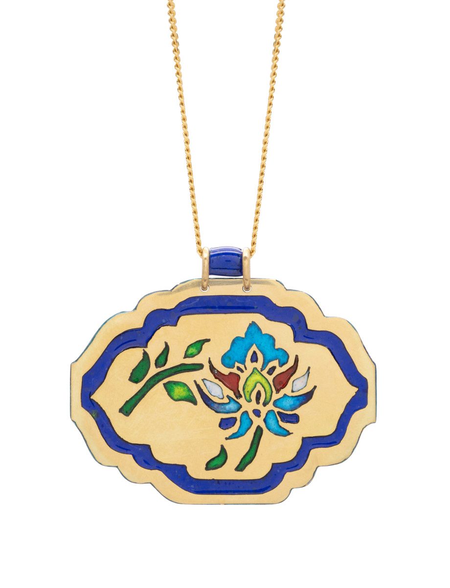 Colours of Meenakari Necklace – Yellow Gold & Enamel