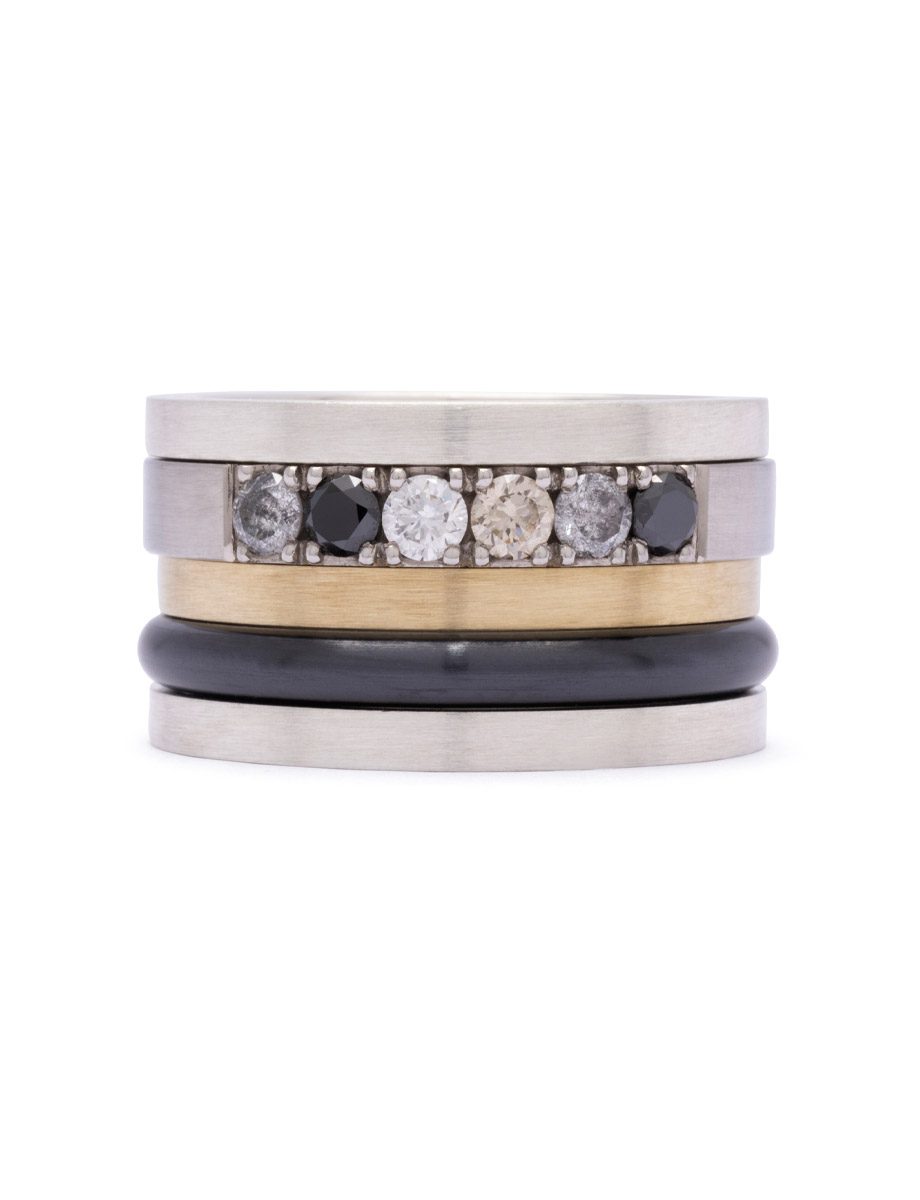 Amplify 5 Stack Ring – Diamonds