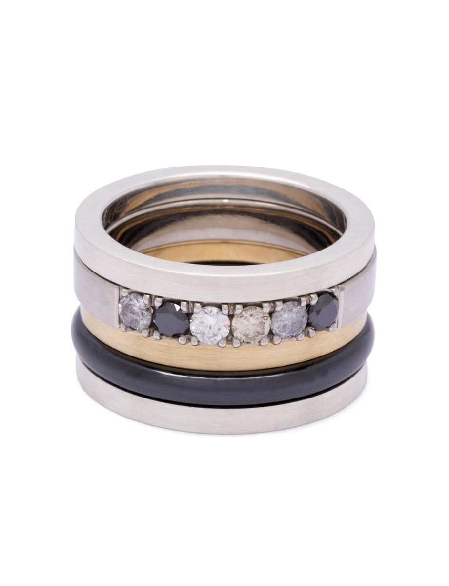 Amplify 5 Stack Ring – Diamonds