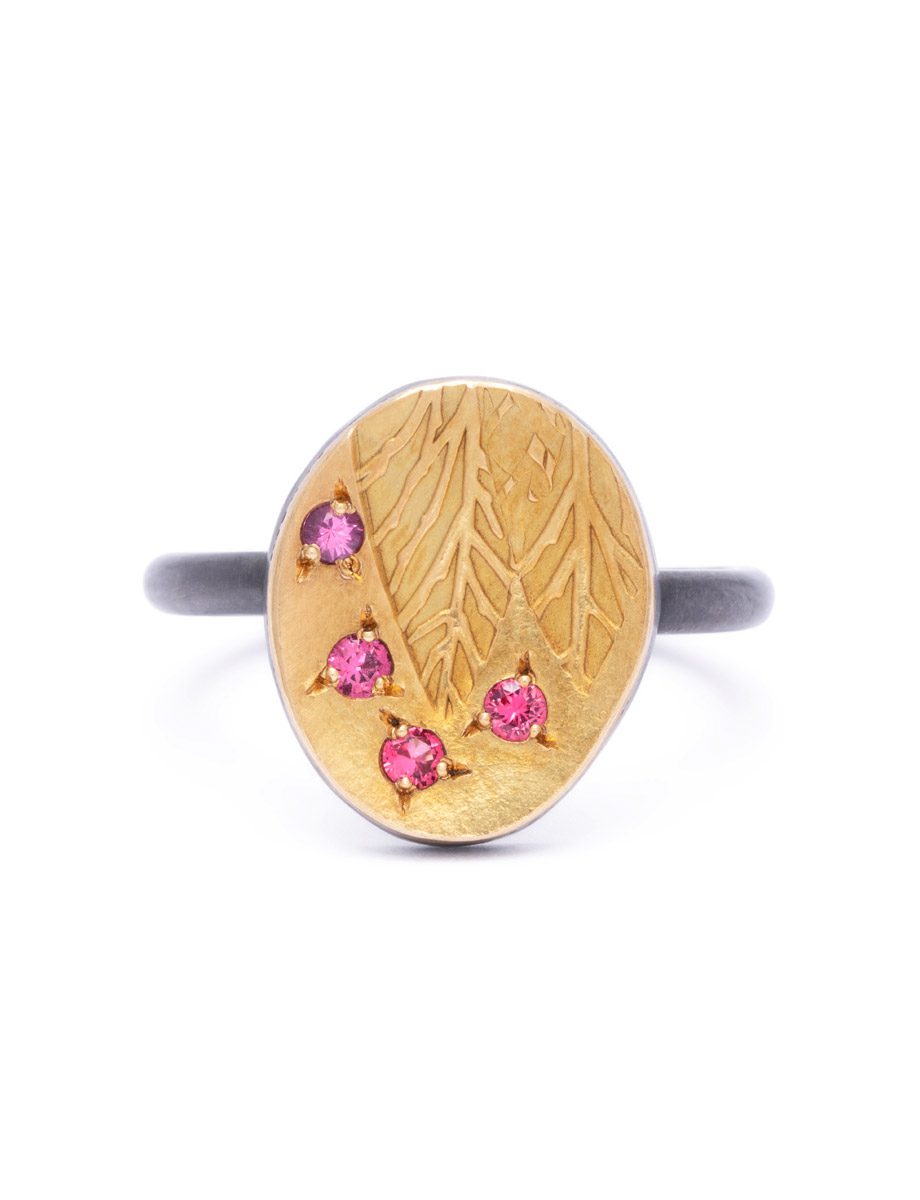 After Rain Ring – Pink Spinel