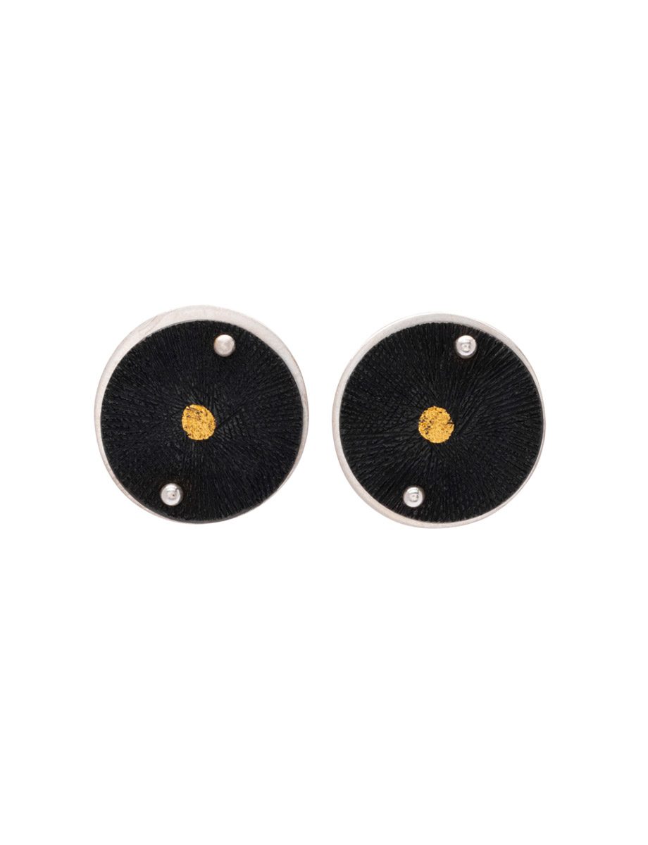 Golden Moon Stud Earrings