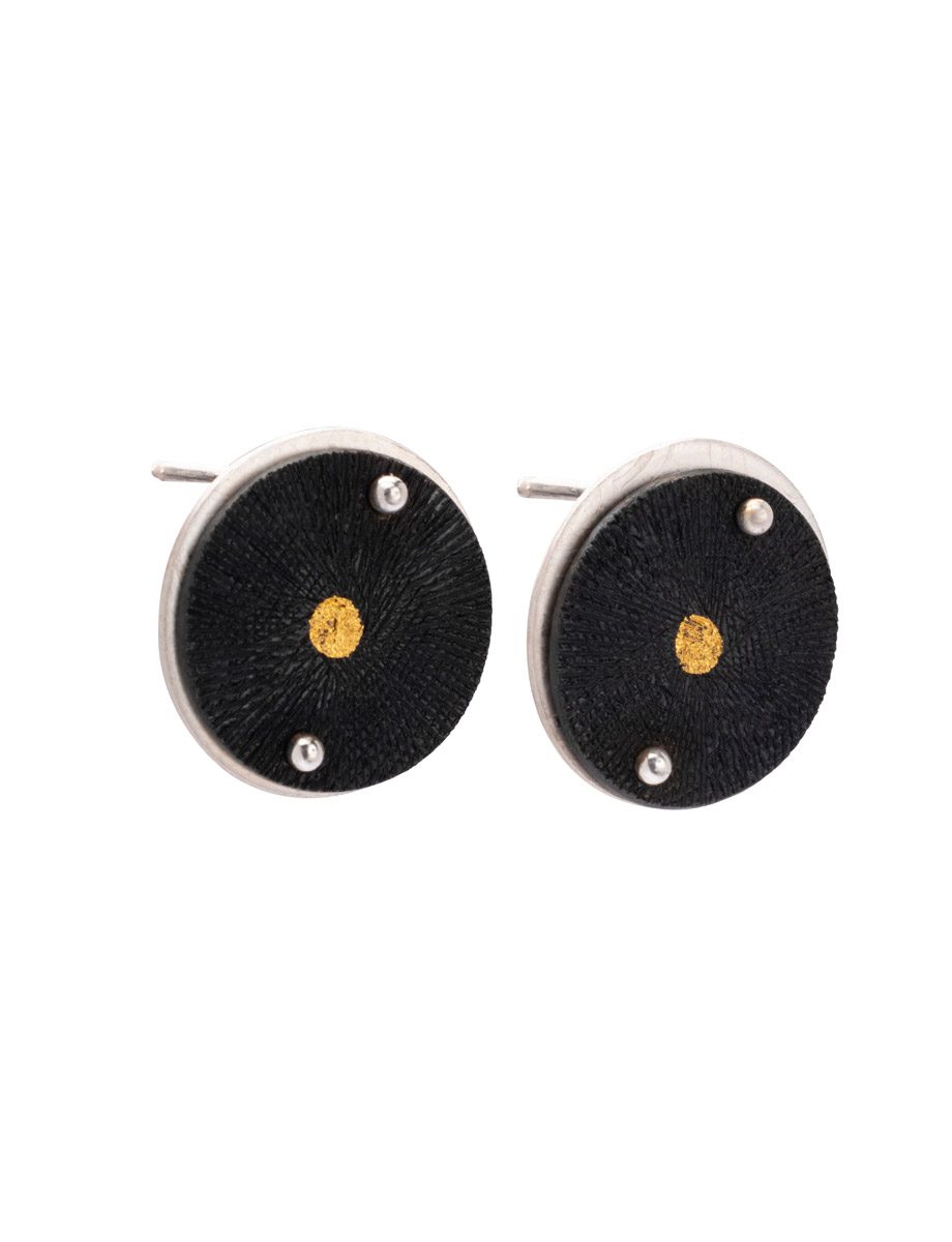 Golden Moon Stud Earrings