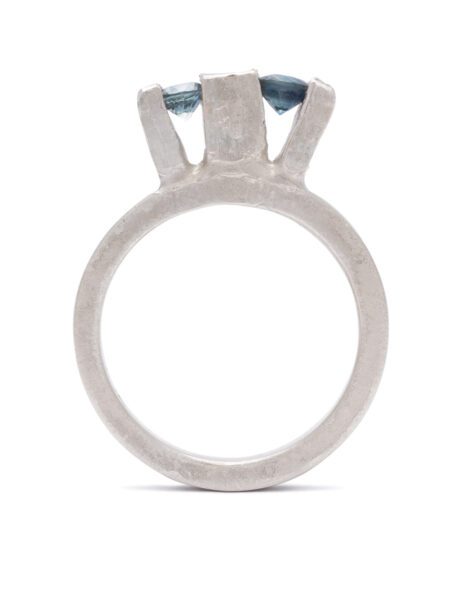 Offcut 25 Ring – White Gold & Sapphires
