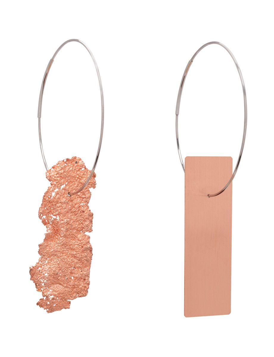 Raw / Refined Hoop Earrings – Copper