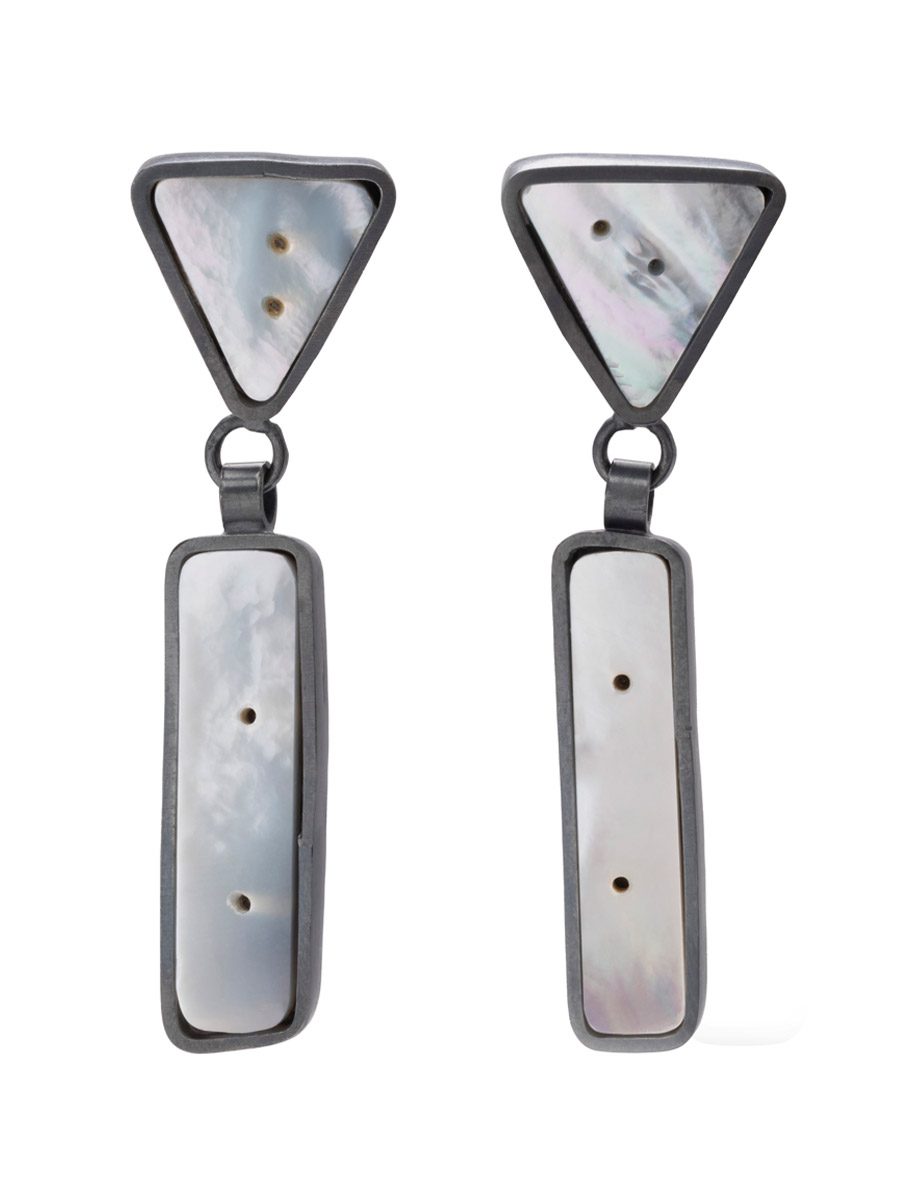 Signpost Earrings – Mother of Pearl