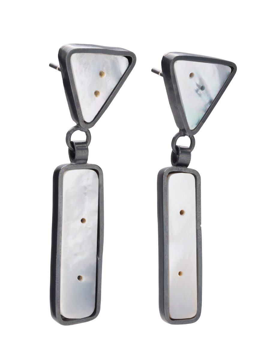 Signpost Earrings – Mother of Pearl