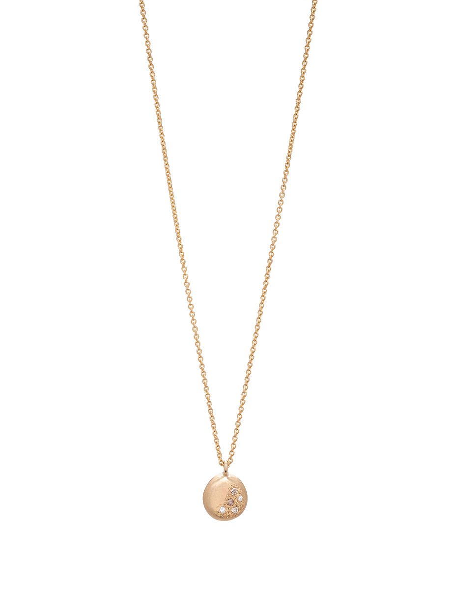 Glimmer Pendant Necklace – Yellow Gold, Champagne & White Diamonds