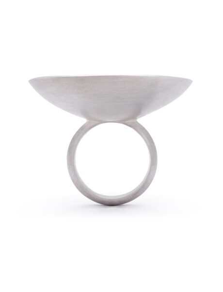 Showstopper Sea Dish Ring – Blackened Silver & Boulder Opal