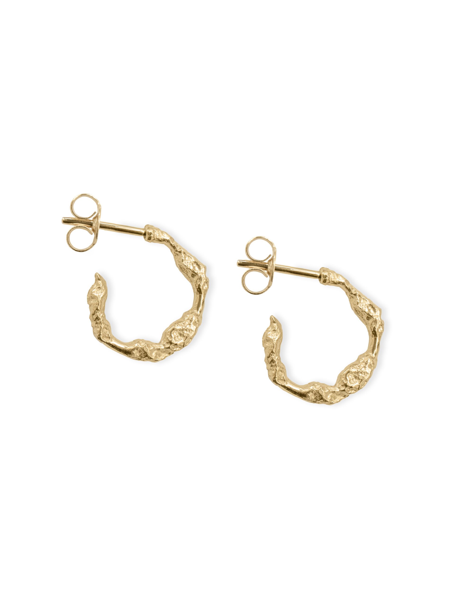 Mini Vinifera Hoop Earrings – Yellow Gold
