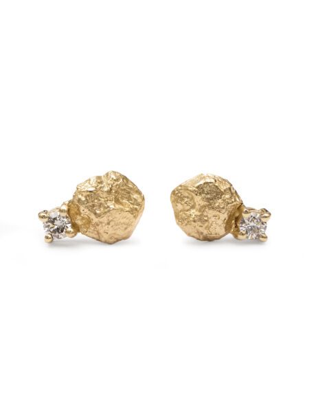 Stellar Meridiem Stud Earrings – White Diamonds