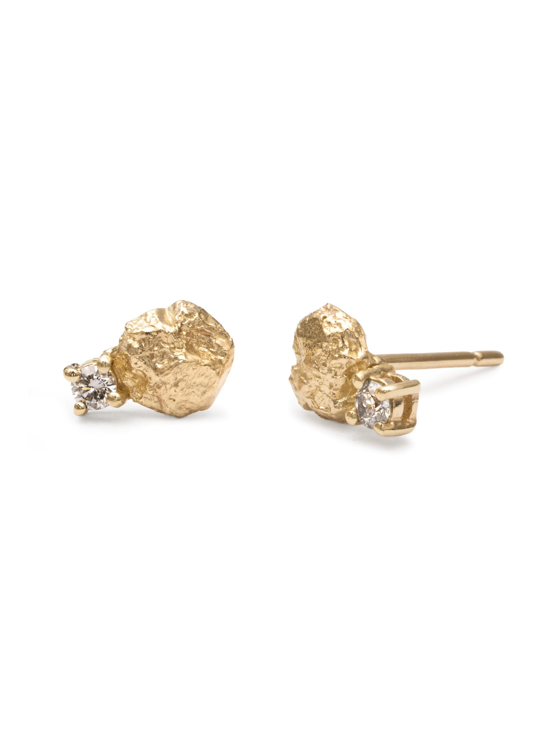 Stellar Meridiem Stud Earrings – White Diamonds