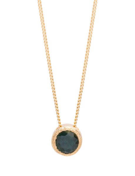 Balance Pendant Necklace – Yellow Gold & Australian Parti Sapphire