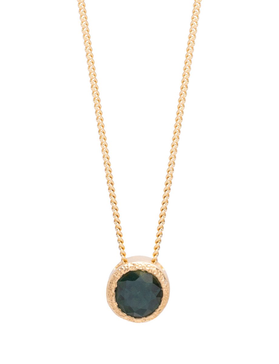 Balance Pendant Necklace – Yellow Gold & Australian Parti Sapphire