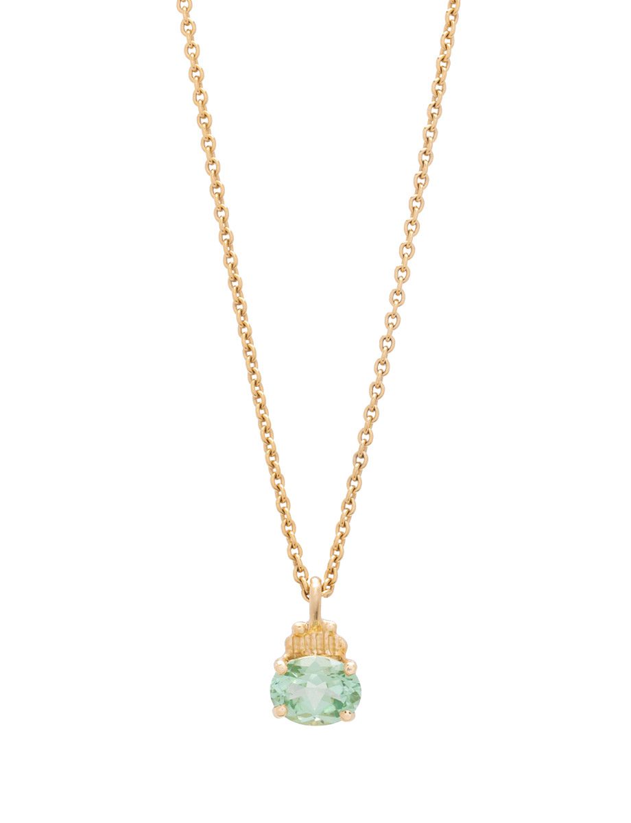 Reef Pendant – Yellow Gold & Mint Tourmaline