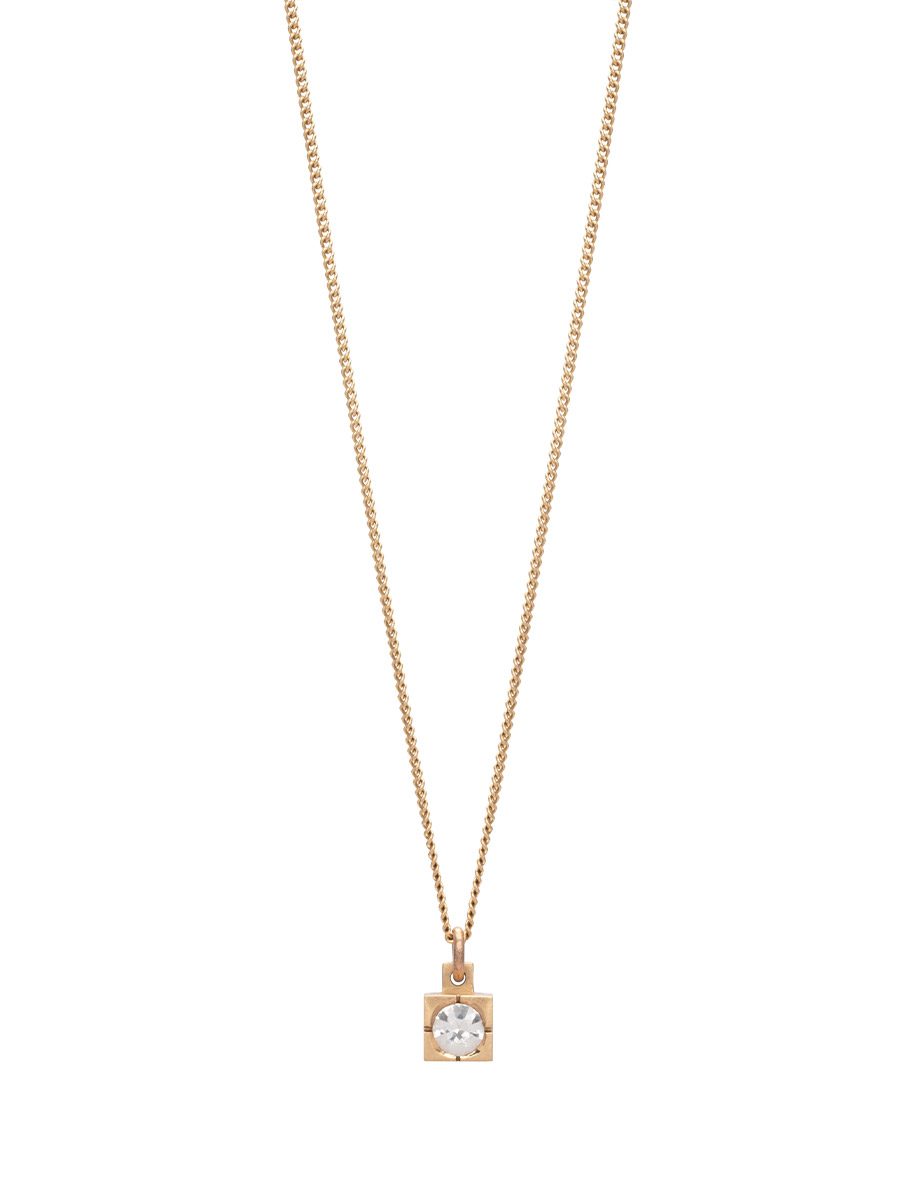 Brutal Necklace – Yellow Gold & White Sapphire