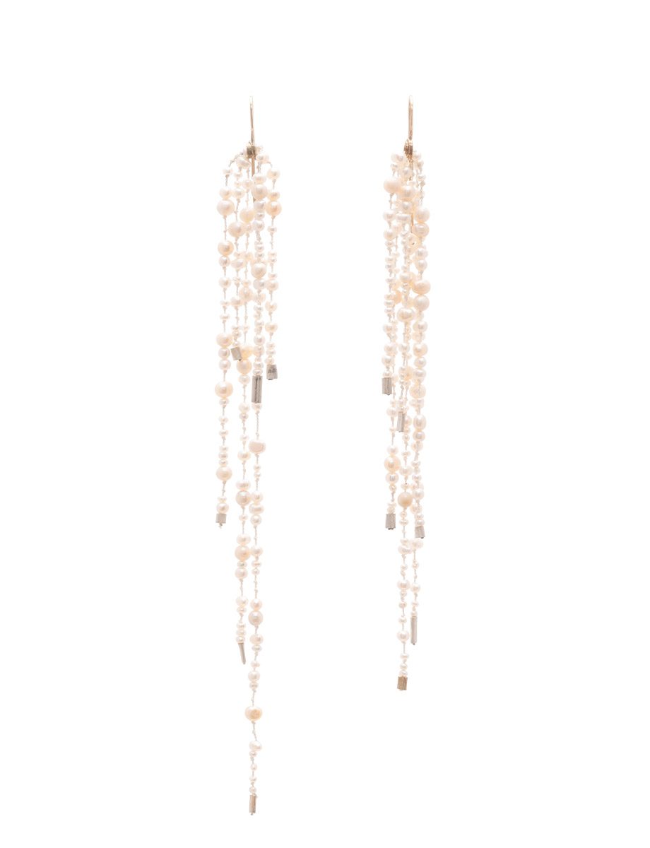 Rainfall Earrings – Freshwater Pearl, Gold & Silver