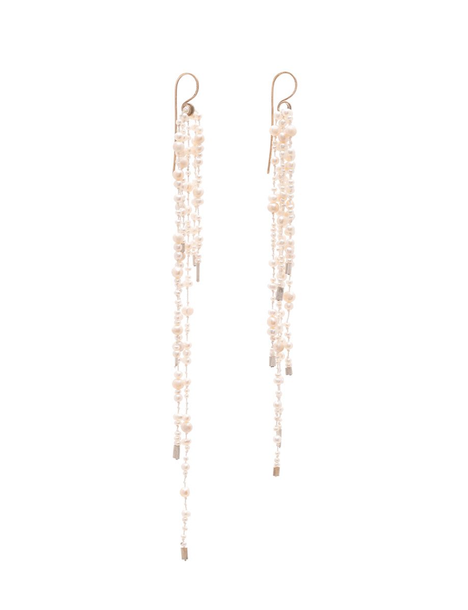 Rainfall Earrings – Freshwater Pearl, Gold & Silver