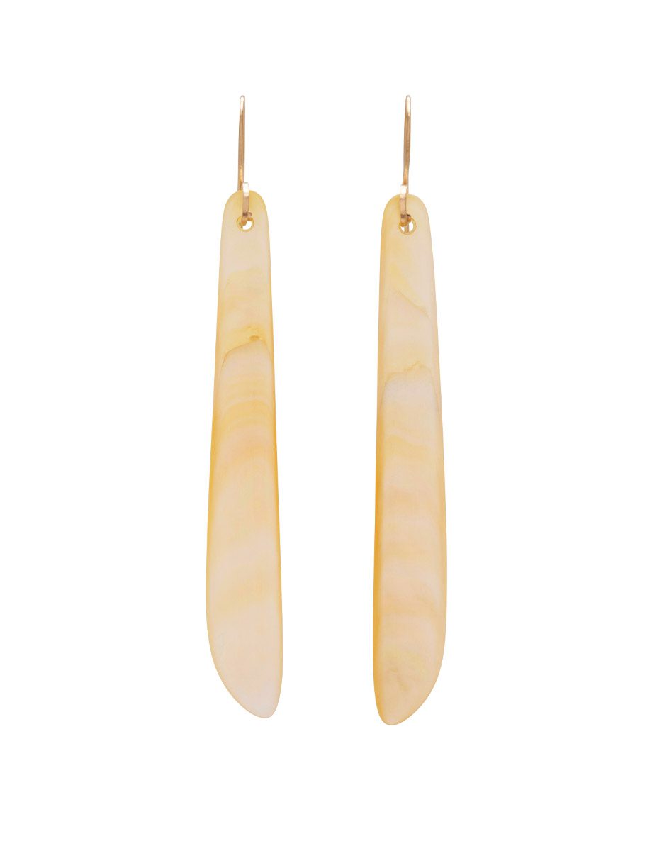 Sunlight Earrings – Gold Mother of Pearl