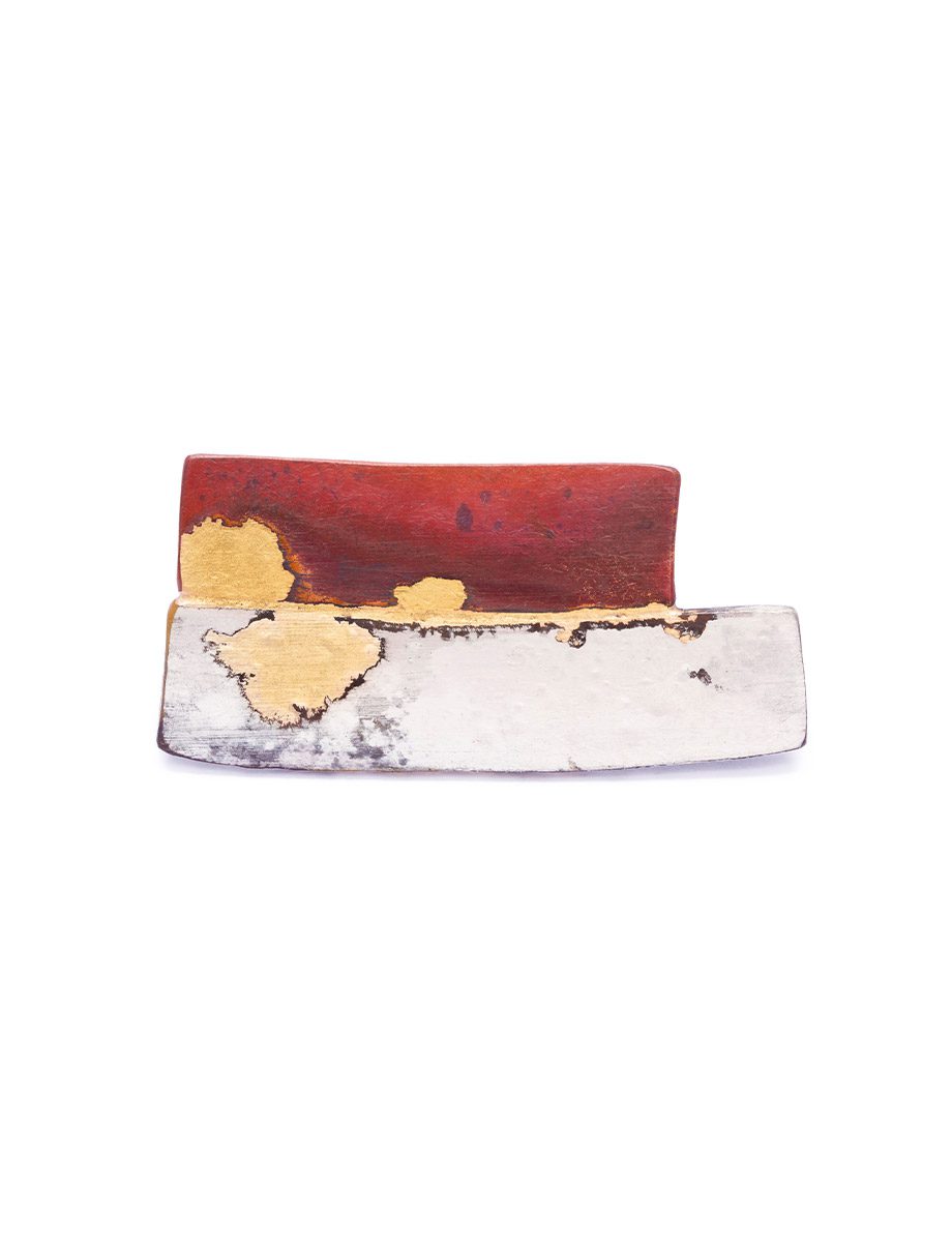 Nightscape Brooch – Silver, Copper & Gold