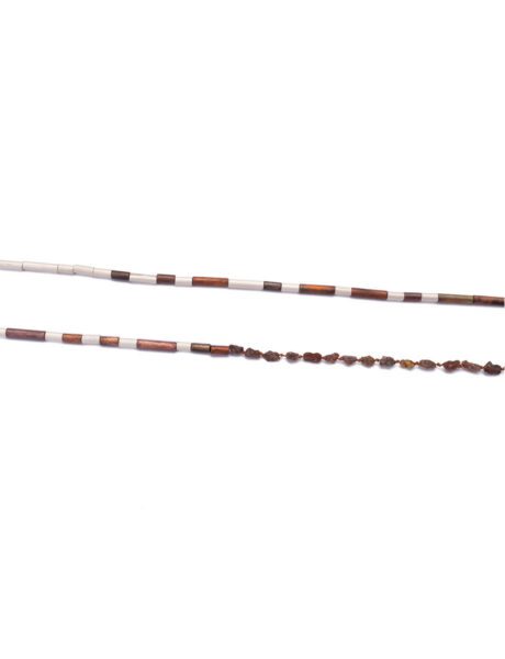Red Earth Necklace – Rough Red Diamonds, Silver & Copper